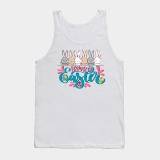 Happy Easter Bunny With Easter Eggs Gift Tank Top